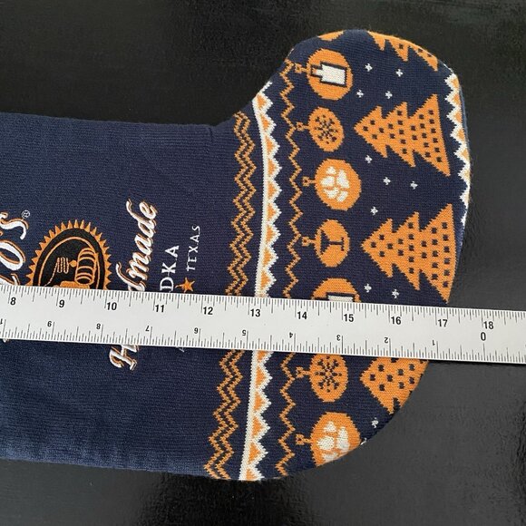 Tito's Vodka Howliday Stocking Christmas Decor Holiday Fair Isle Printed - Picture 7 of 8